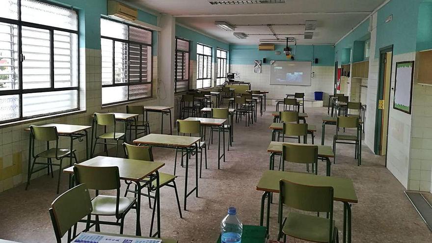 Una de las aulas ampliadas en el colegio Sant Francesc de Guadassuar.