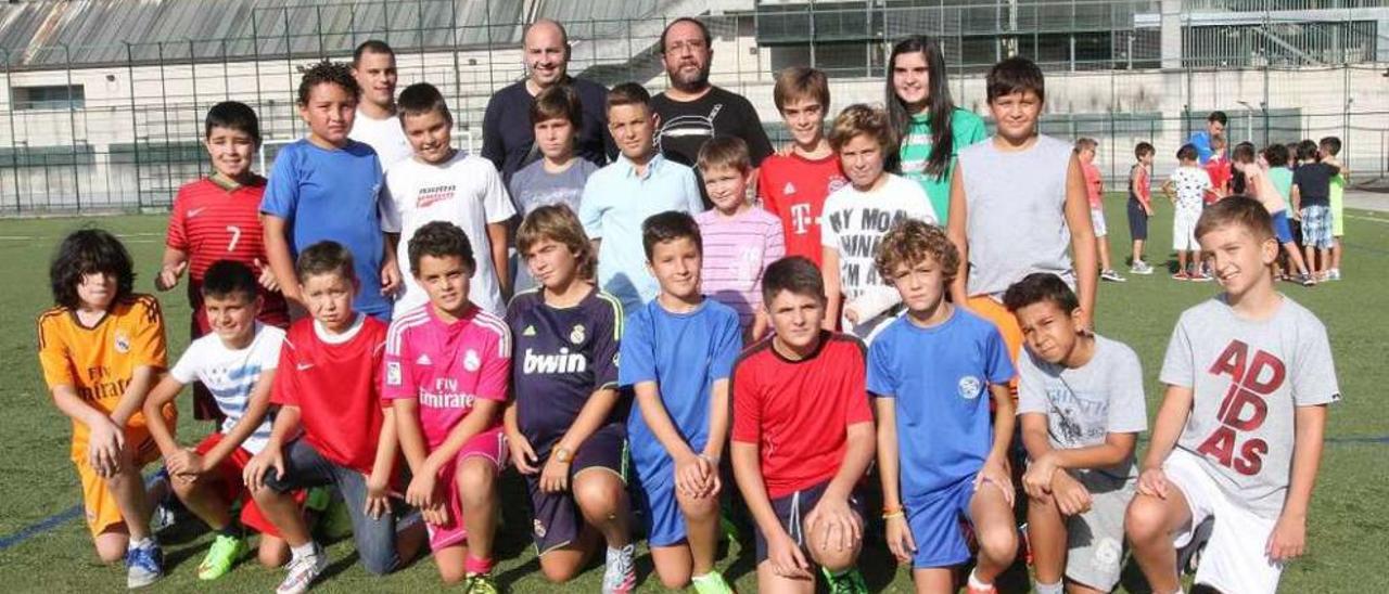 Jugadores del equipo alevín de la UD Ourense. // Fotos: Iñaki Osorio