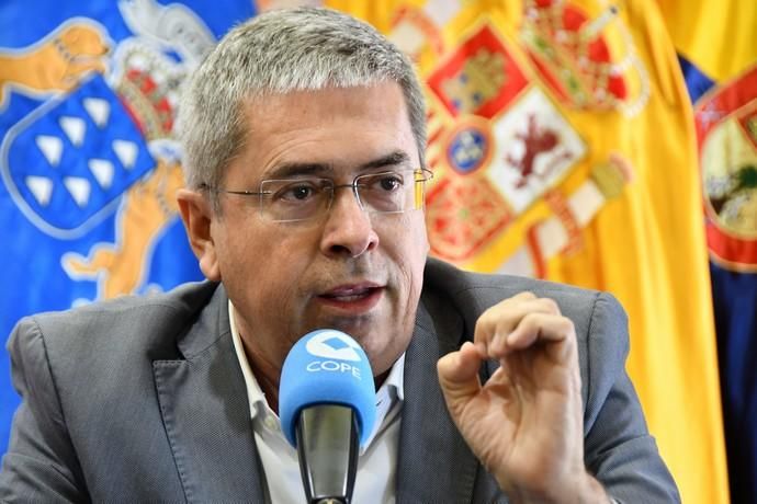 07/05/2019 LAS PALMAS DE GRAN CANARIA. .Los candidatos de los principales partidos al Cabildo de Gran Canaria contrastan sus propuestas en un debate organizado or la cadena COPE, en el Real Club Náutico de Gran Canaria. Nueva Canarias, Antonio Morales. JxGC Coalición Canaria, José Miguel Bravo de Laguna. PP AV, Marco Aurelio Pérez. Sí Podemos, Sara Ramírez. PSOE, Luis Ibarra.  Fotógrafa: YAIZA SOCORRO.  | 07/05/2019 | Fotógrafo: Yaiza Socorro