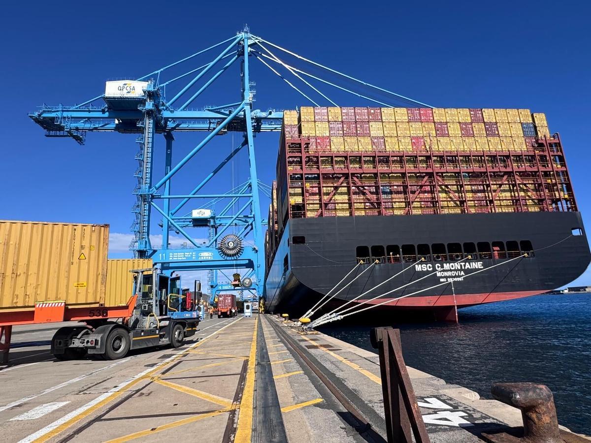 Zona de operaciones de las terminales de contenedores del Puerto de Las Palmas