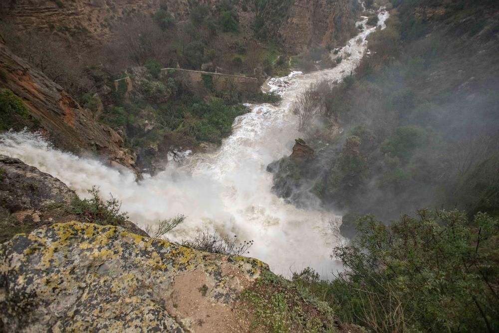 Segundo día del  Temporal Gloria en la Vall d'Albaida, la Costera y la Canal de Navarrés