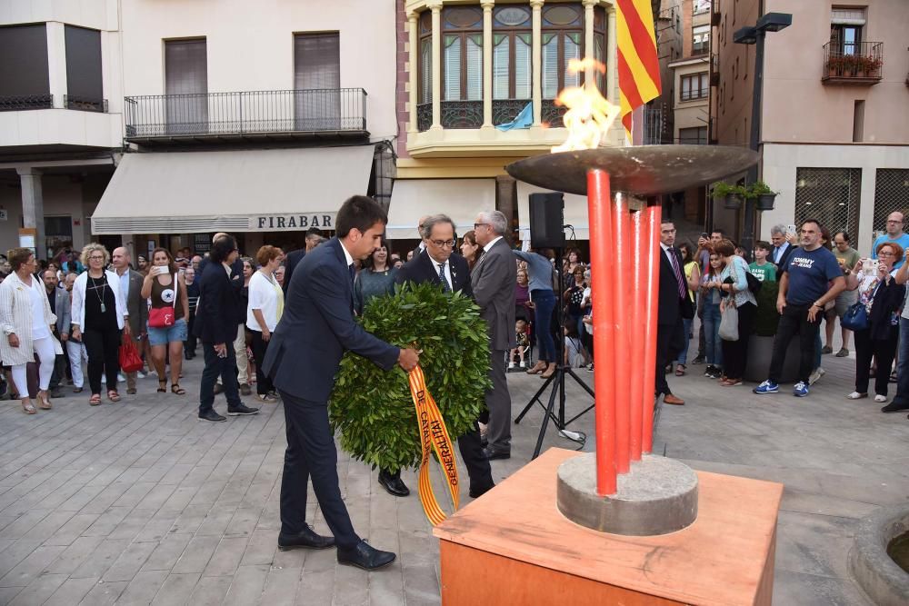 Visita de Torra a Cardona i representació del setge i caiguda del municipi en mans de les tropes borbòniques