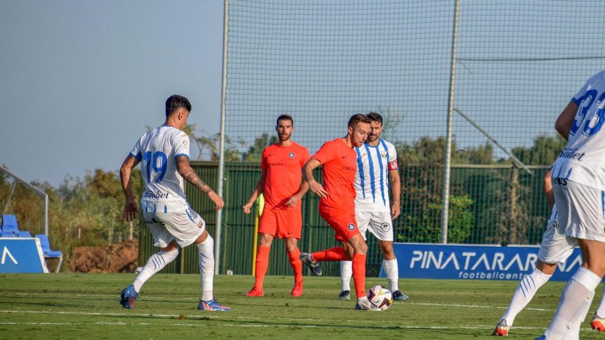 Marc Aguado, en un amistoso de pretemporada con el Andorra.