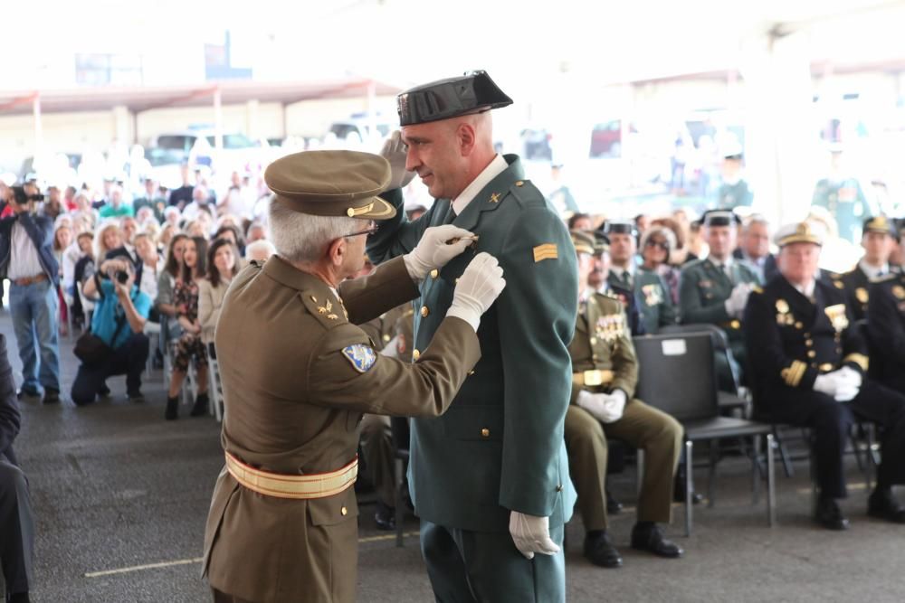 Actos del Día de la Hispanidad en la comandancia de la Guardia Civil de Gijón