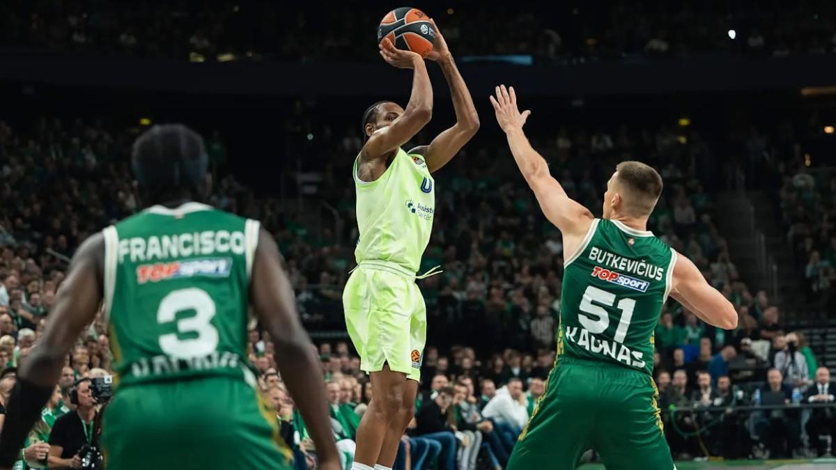Kevin Punter, en el partido de la primera vuelta disputado en el Zalgirio Arena