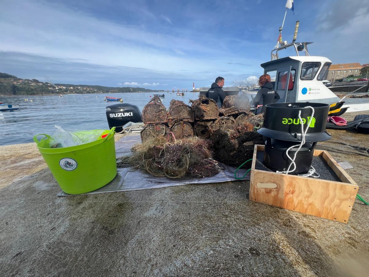 Actuaciones de limpieza de los fondos marinos en O Morrazo