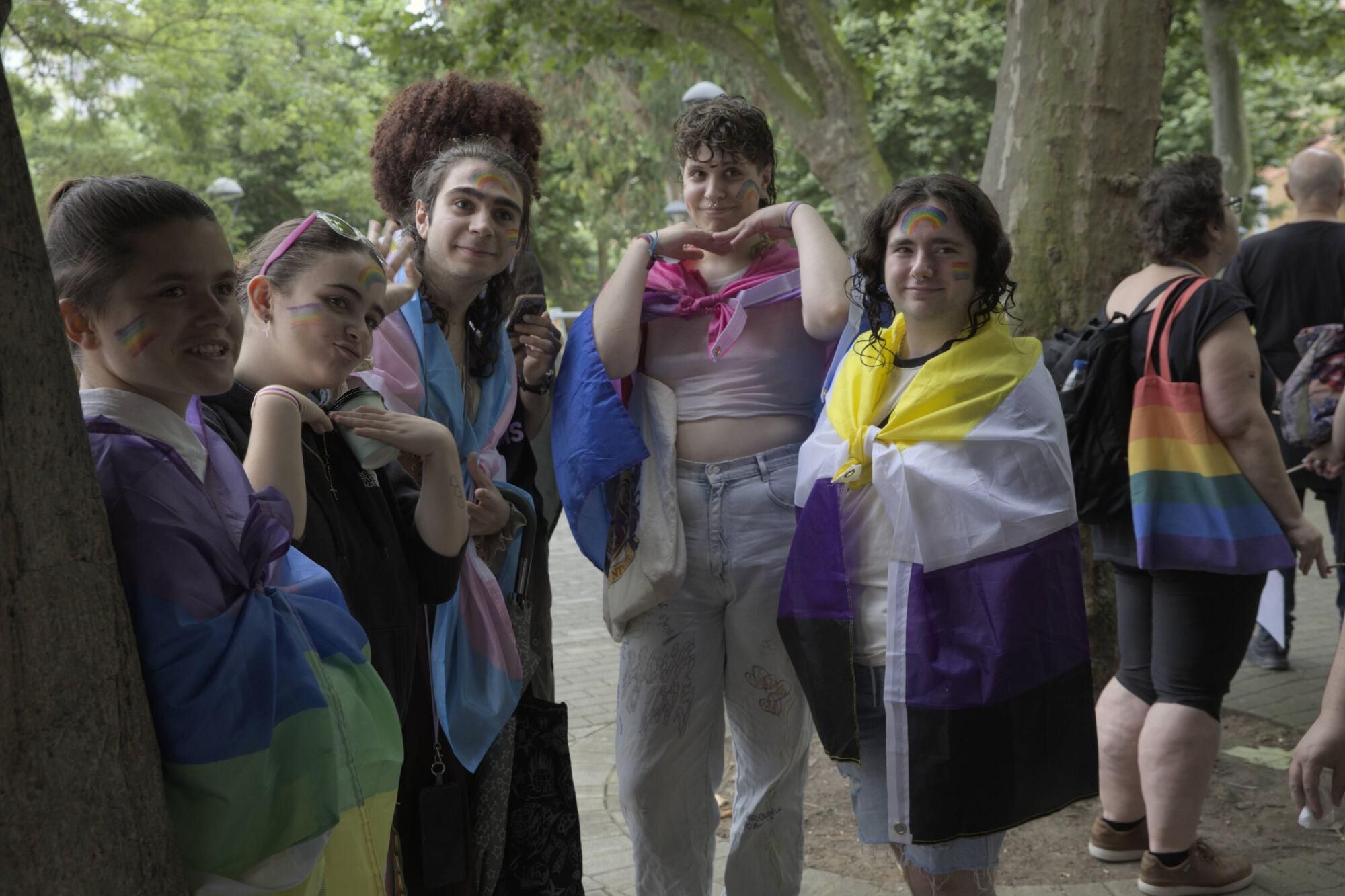 En imágenes: Así fue la manifestación LGTBI de Avilés, con "Santina de Queervadona" incluida
