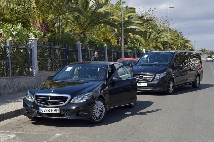 Llegada del príncipe de Baréin al hotel Villa ...