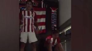 Así celebraron los hijos de Simeone el gol de Griezmann