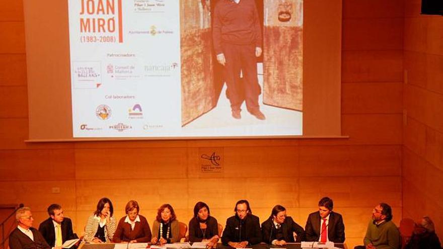 Un momento de la presentación del programa de actos, ayer en la Fundació Miró.