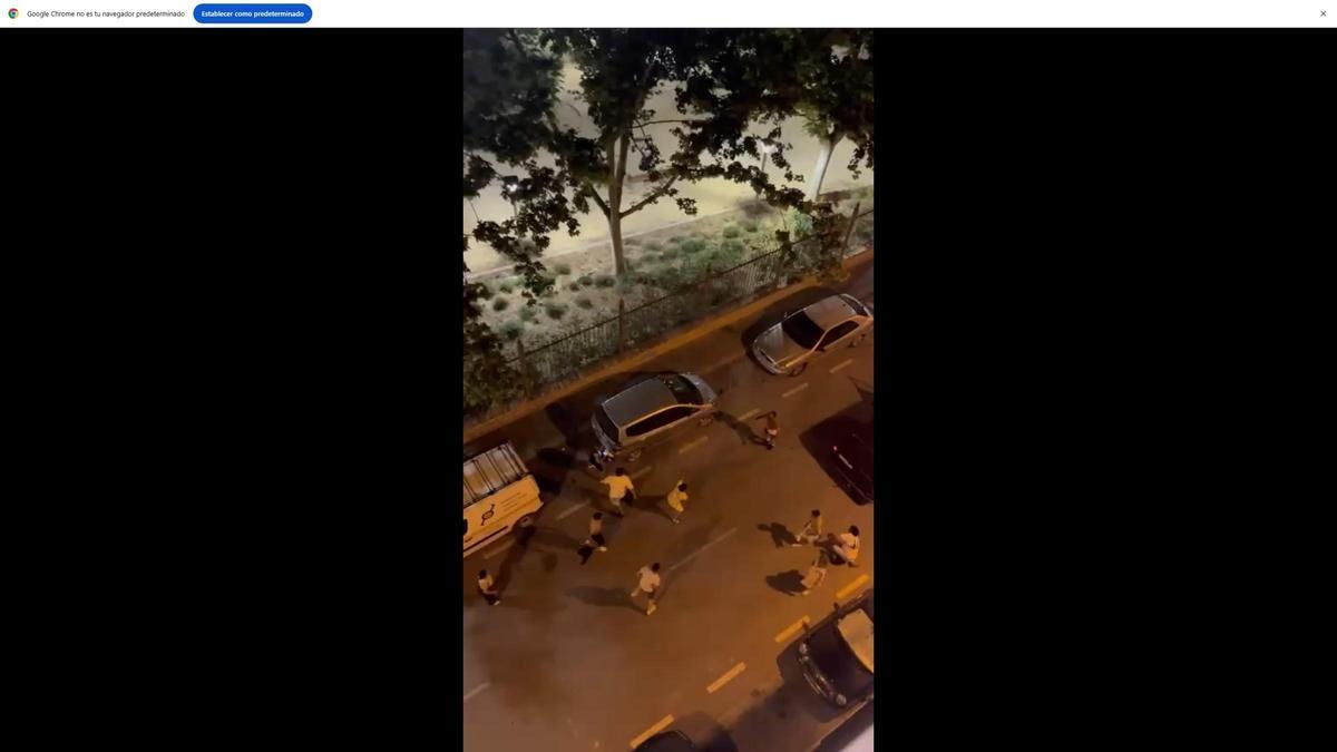 Un momento de la reyerta en Villena.