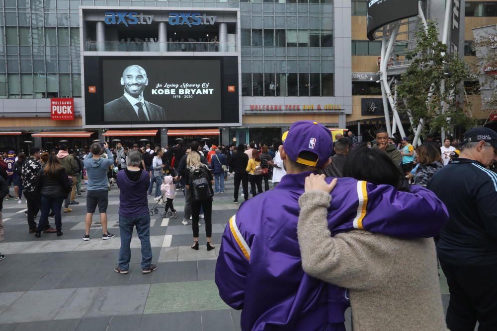 Luto en la NBA y en las calles por Kobe Bryant