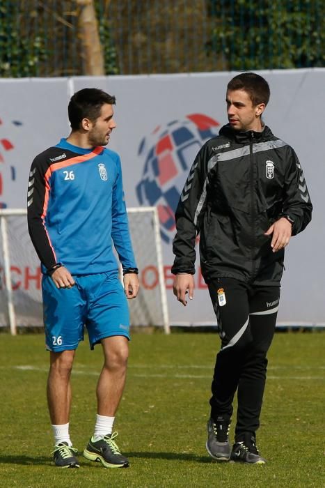 Entrenamiento del Real Oviedo en el Requexón