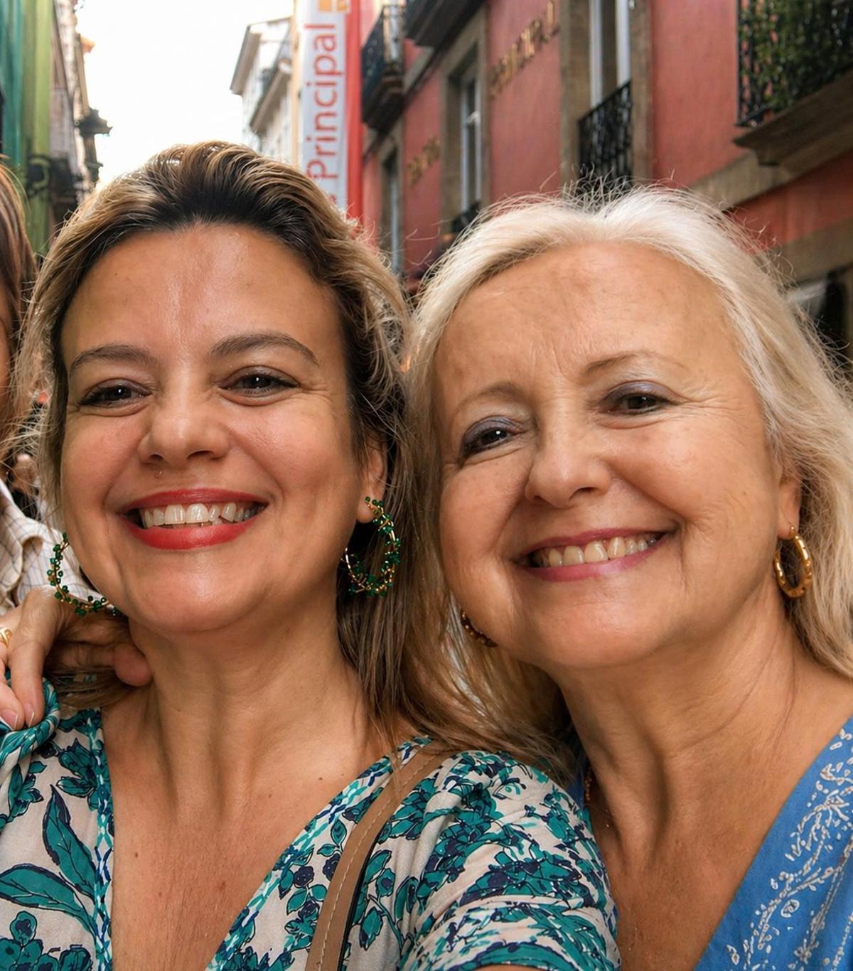 Diana Rodríguez, con su madre, Mercedes Salgado.