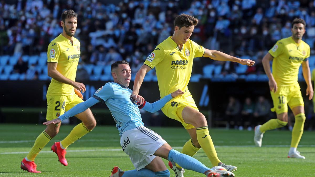 Iago Aspas no pudo continuar su racha ante el Villarreal