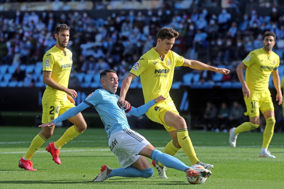 Iago Aspas no pudo continuar su racha ante el Villarreal