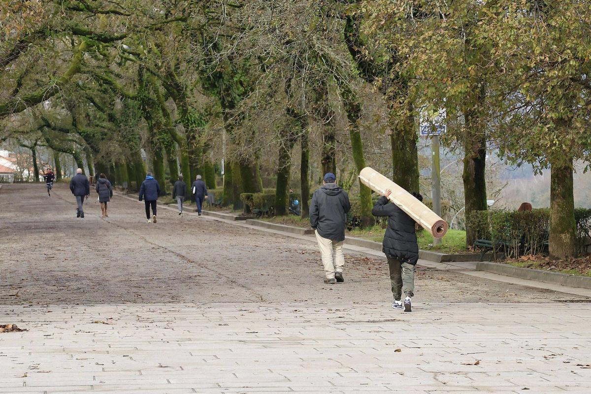 Paseo da Ferradura do parque da Alameda de Santiago
