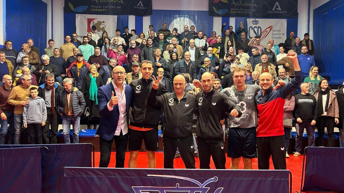 El Real Cajasur Priego celebra la victoria en la ida de los cuartos de final de la Copa de Europa.