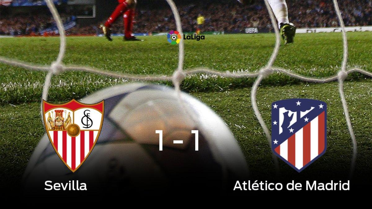 Empate a uno entre el Sevilla y el Atlético de Madrid