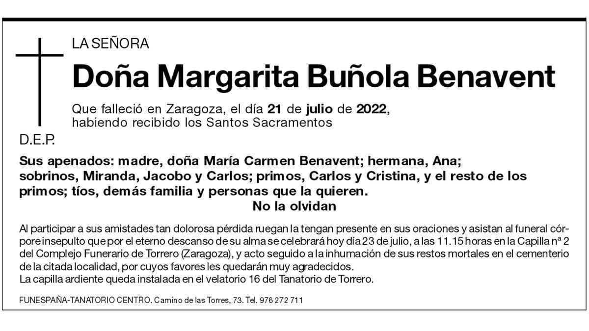 Doña Margarita Buñola Benavent