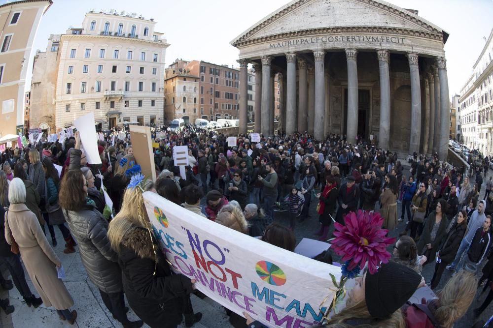 Protestas contra Donald Trump en Roma