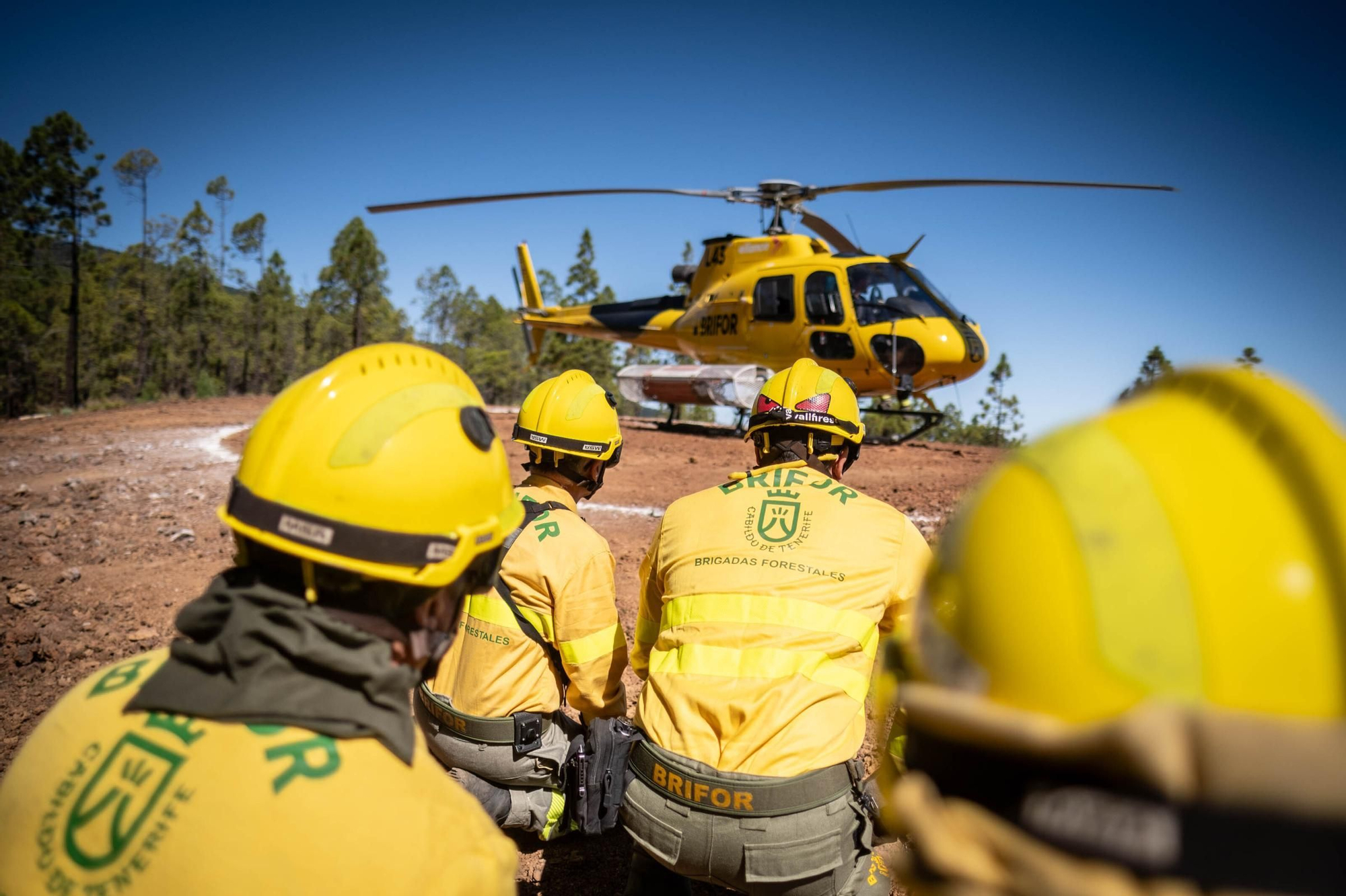 Reunión del Operativo de Incendios forestales en Montaña Bermeja, en Tenerife. 