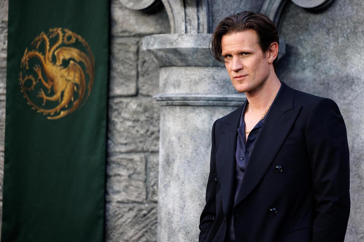 London (United Kingdom), 10/06/2024.- English actor Matt Smith poses at the UK premiere of House of the Dragon Season 2 at the Odeon Leicester Square in London, Britain, 10 June 2024. (Reino Unido, Londres) EFE/EPA/TOLGA AKMEN