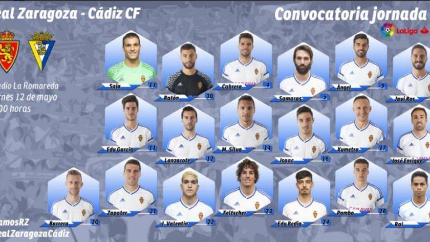 Edu Bedia, única novedad en la convocatoria para el partido contra el Cádiz