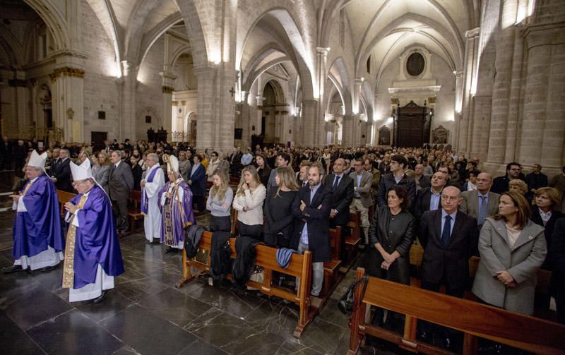 Misa celebrada en la Catedral de València en el primer aniversario de la muerte de la exalcaldesa