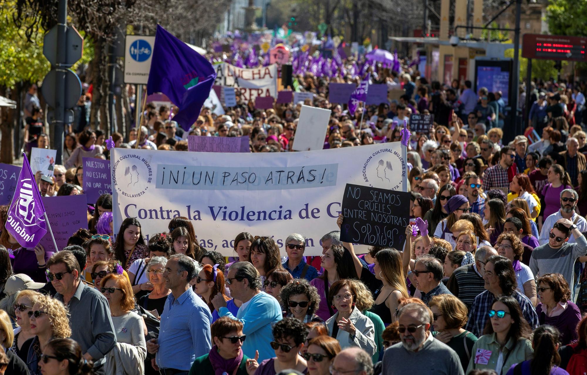 Una manifestación del 8M en Sevilla