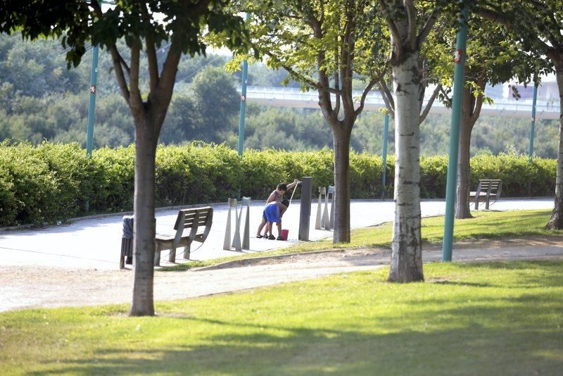 Las mejores imágenes de la ola de calor en Zaragoza