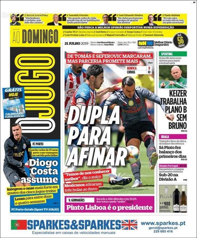 Portada de O Jogo del 21 de julio