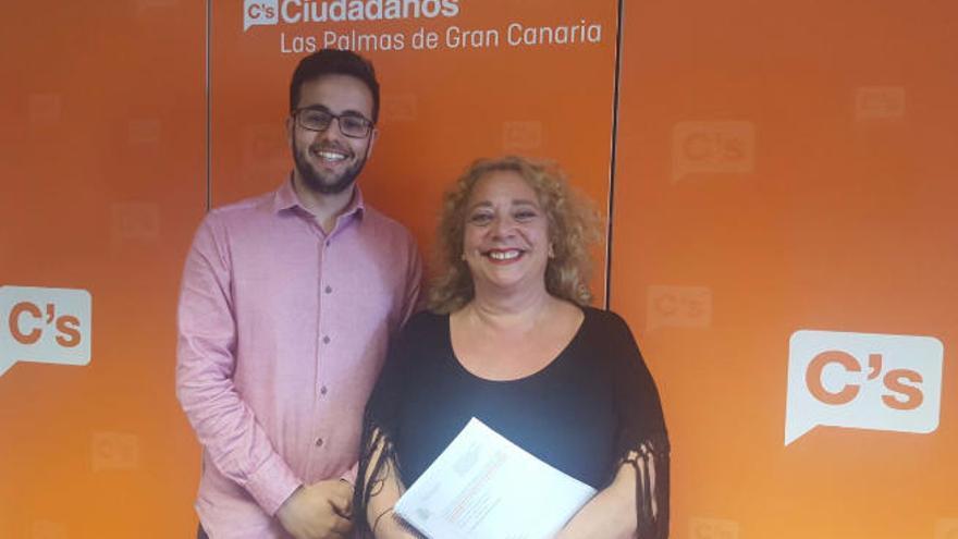 Javier Amador y Beatriz Correas, concejales de Ciudadanos.