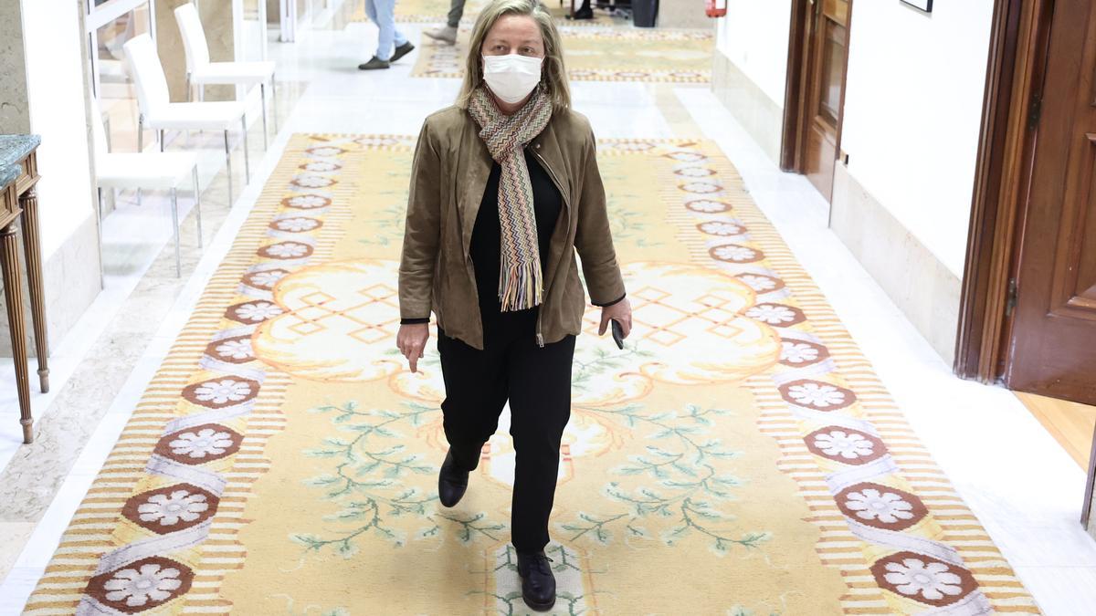 La diputada Ana Oramas llegando al Congreso de los Diputados.