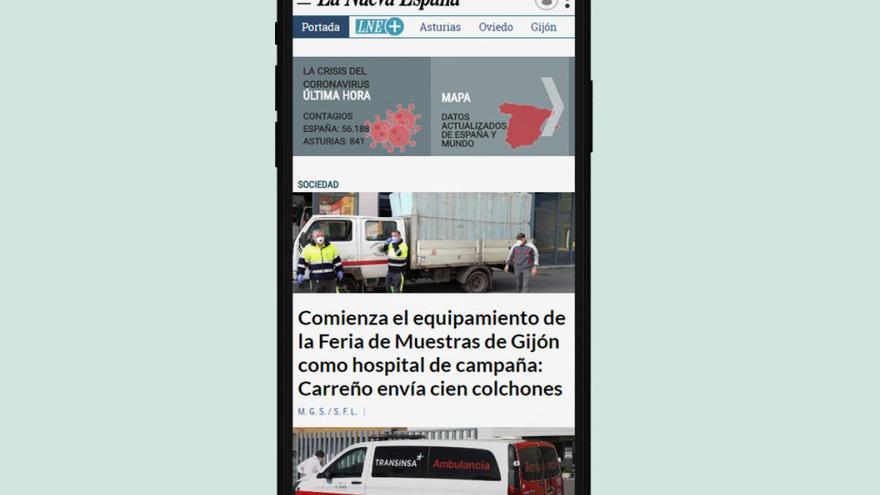 LA NUEVA ESPAÑA abre temporalmente toda la información de su web a los asturianos