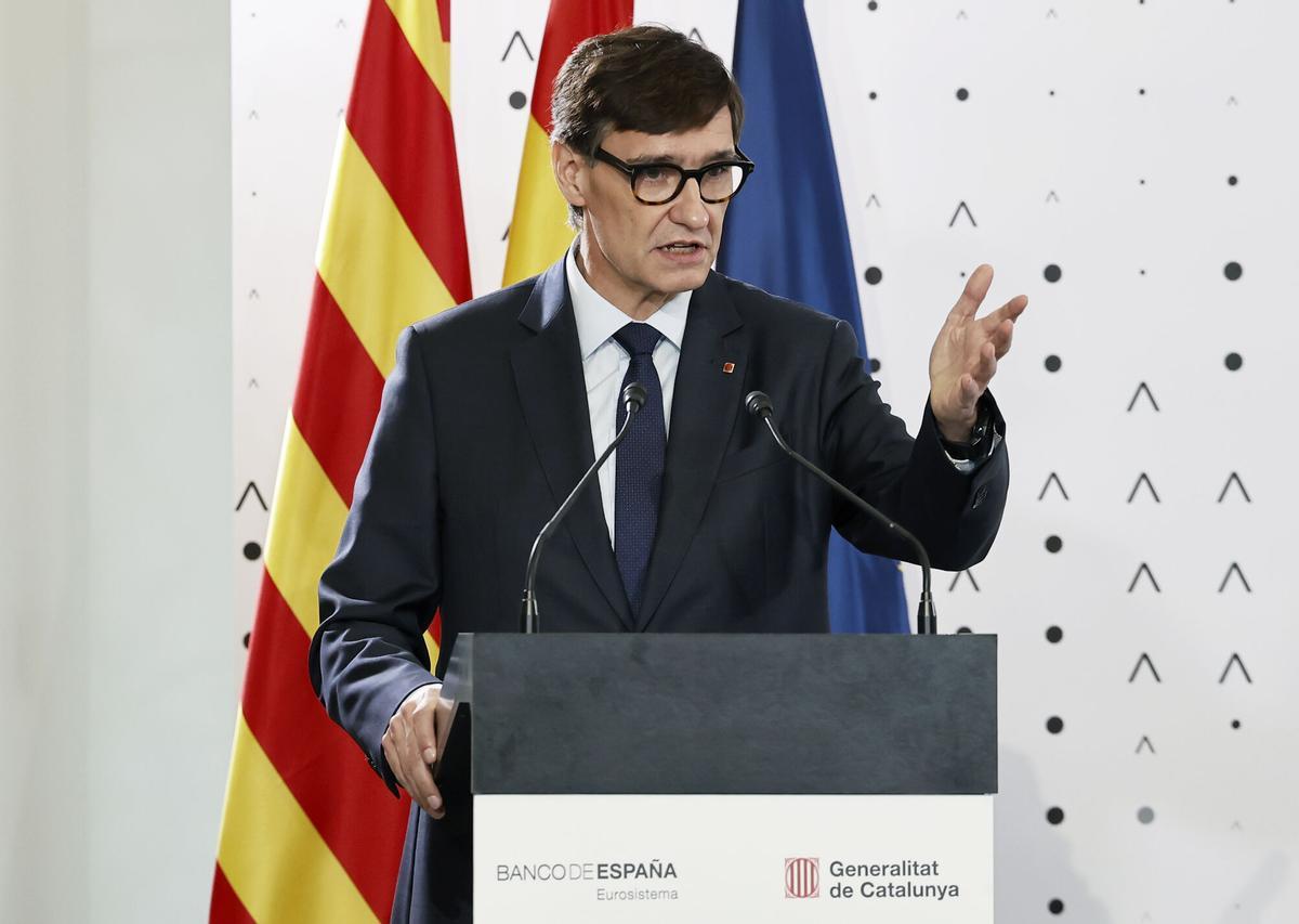 El president de la Generalitat, Salvador Illa, en un acto este viernes
