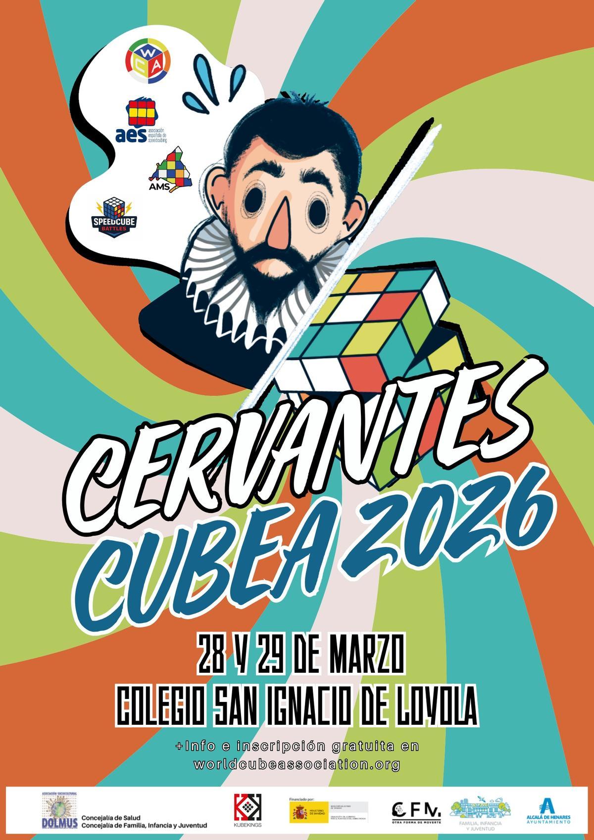 Cartel del Torneo Nacional de Cubos de Rubik 'Cervantes Cubea' 2026