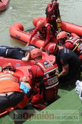 Simulacro en el río Segura