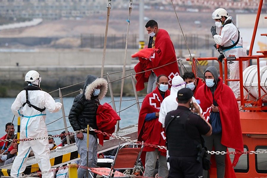 Rescatado un cayuco con 36 migrantes magrebíes al nordeste de Fuerteventura