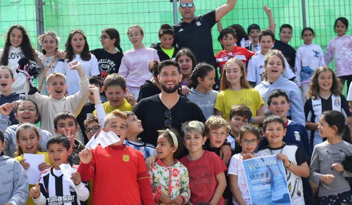 Borja Valle, ayer en el Colegio San Ginés. | FC CARTAGENA