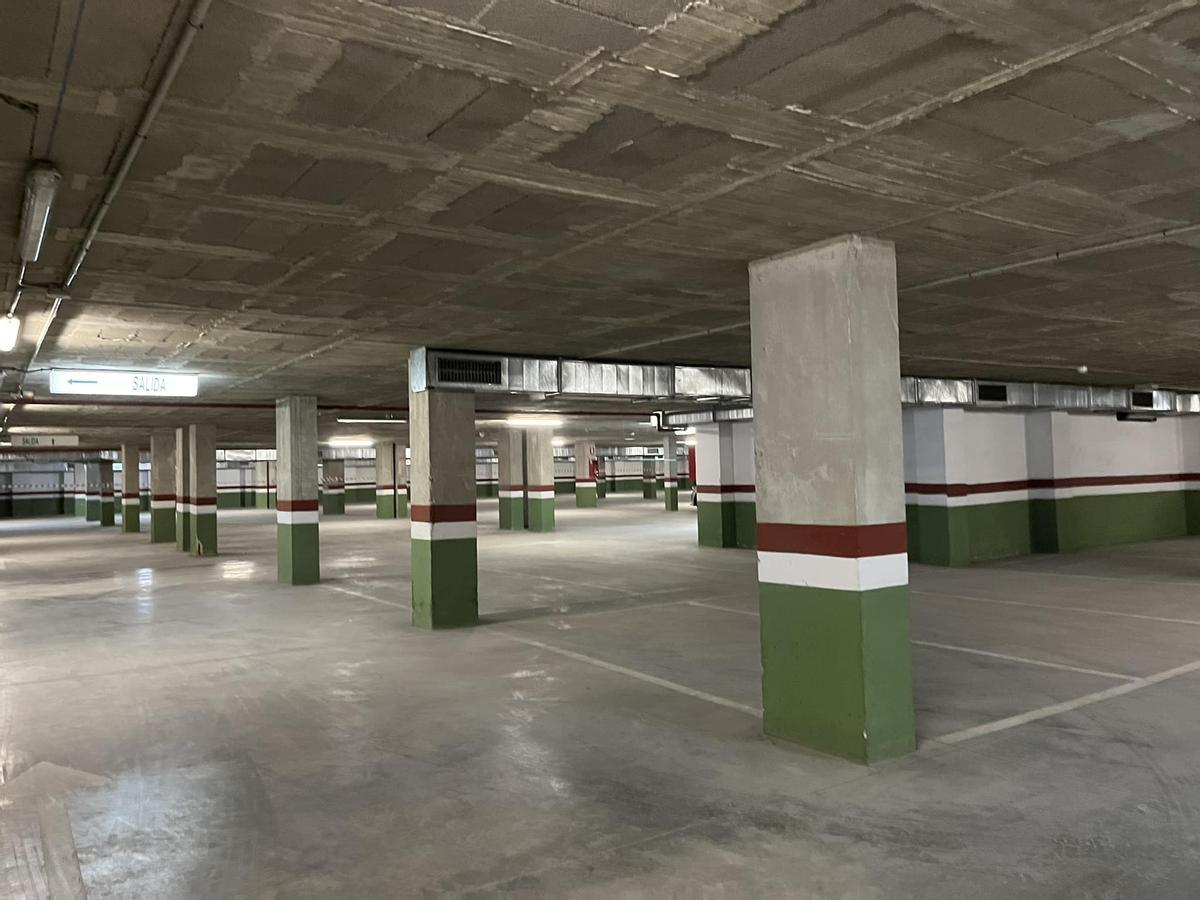 La planta del parking de la plaza de la Ficia de Elda que comenzará a prestar servicio con la gestión de AMFI.