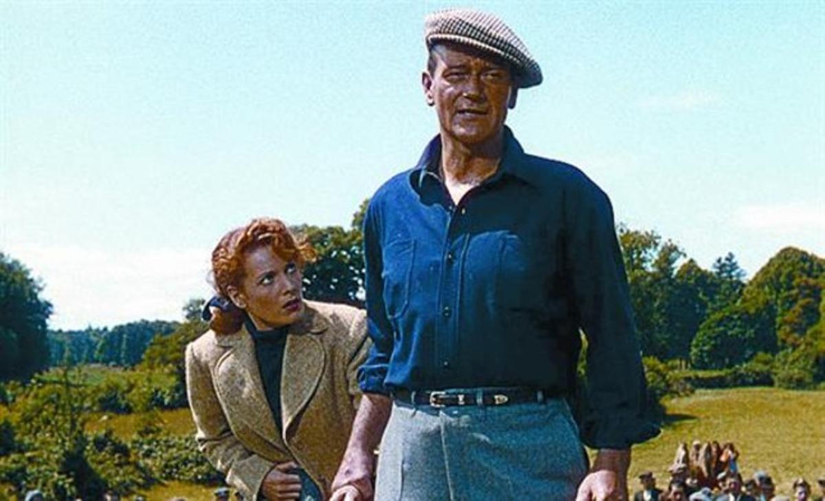 Maureen O’Hara i John Wayne, en tres imatges d’’El hombre tranquilo’. Maureen O’Hara i John Wayne, en tres imatges d’’El hombre tranquilo’.