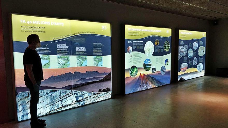 Interior del nou centre explicatiu del Geoparc