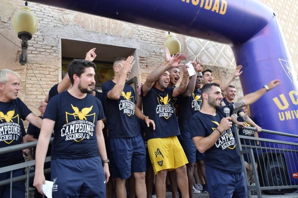 Celebración del ascenso a Segunda División A del UCAM