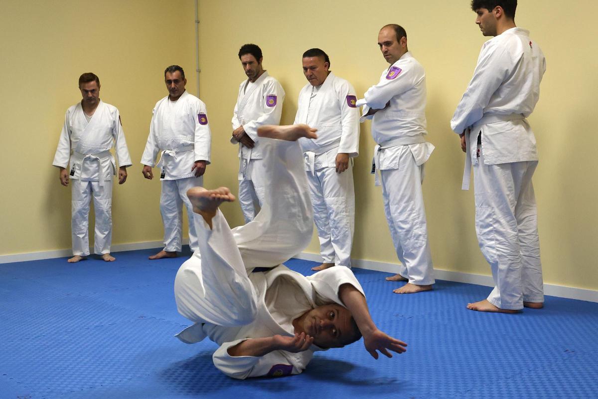 Santos, durante una de sus clases, el año pasado.
