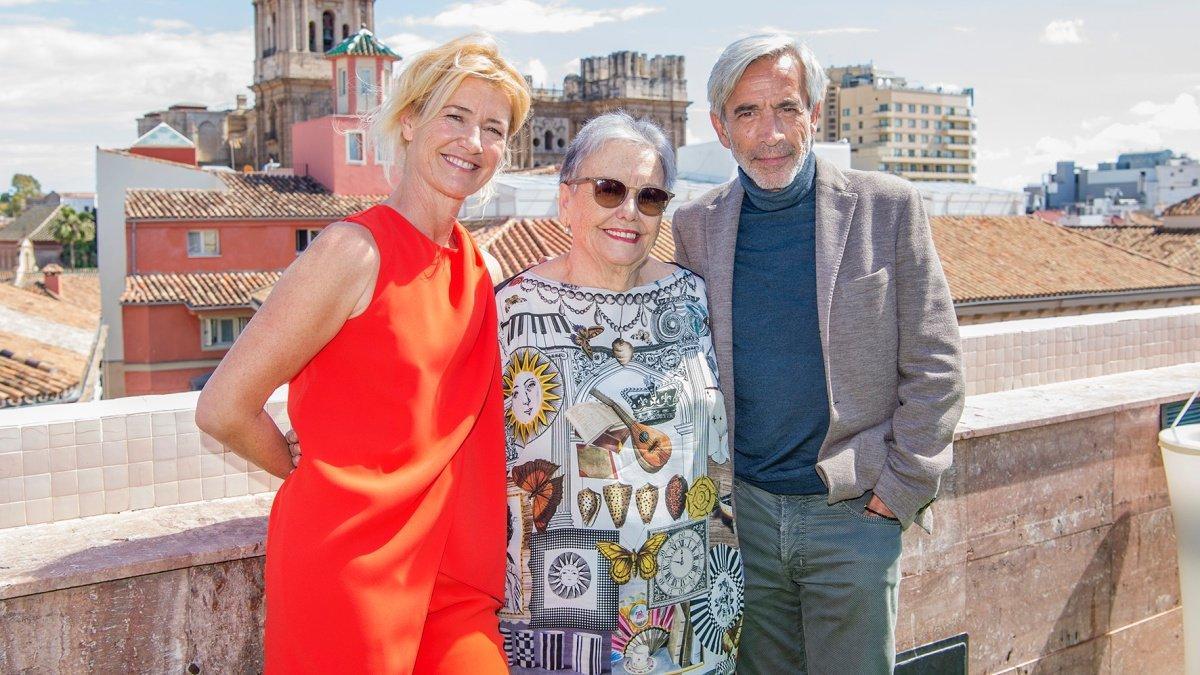 Ana Duato, Maria Galiana e Imanol Arias en la presentación de la nueva temporada de 'Cuéntame cómo pasó' en Málaga