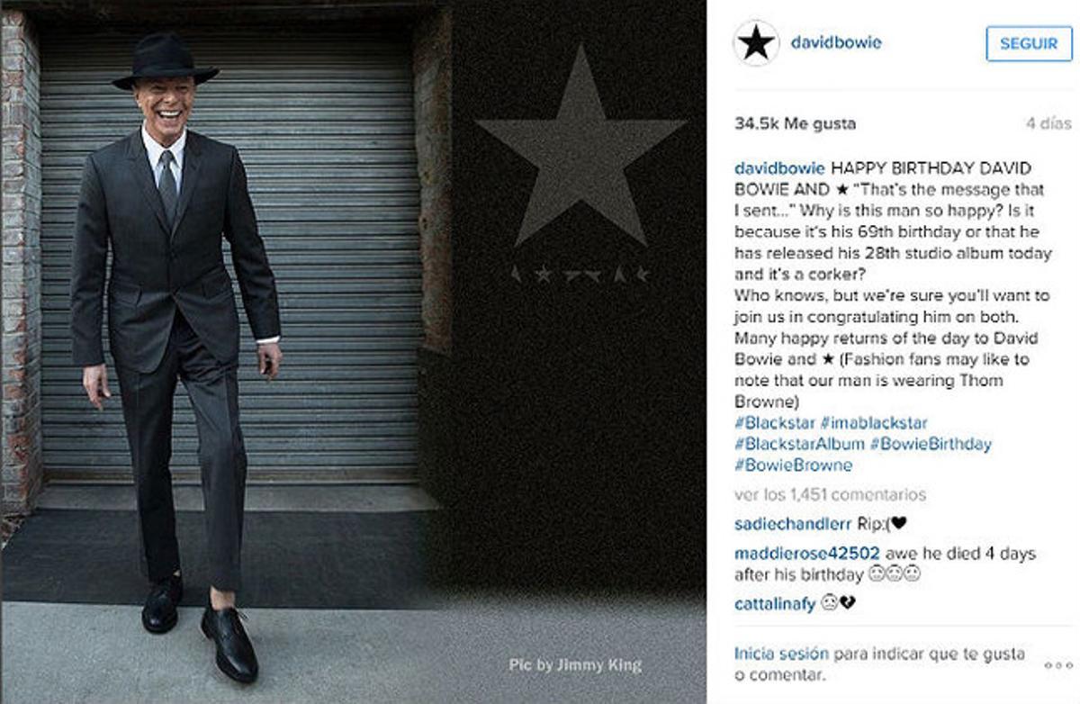Bowie, geni i figura, en el seu 69è aniversari. Bowie, geni i figura, en el seu 69è aniversari.