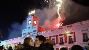 Las campanadas de Nochevieja 2021 en la Puerta del Sol, Madrid.