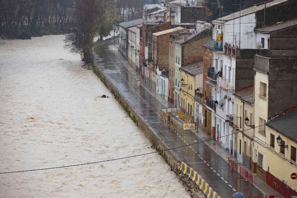 Segundo día del  Temporal Gloria en la Vall d'Albaida, la Costera y la Canal de Navarrés