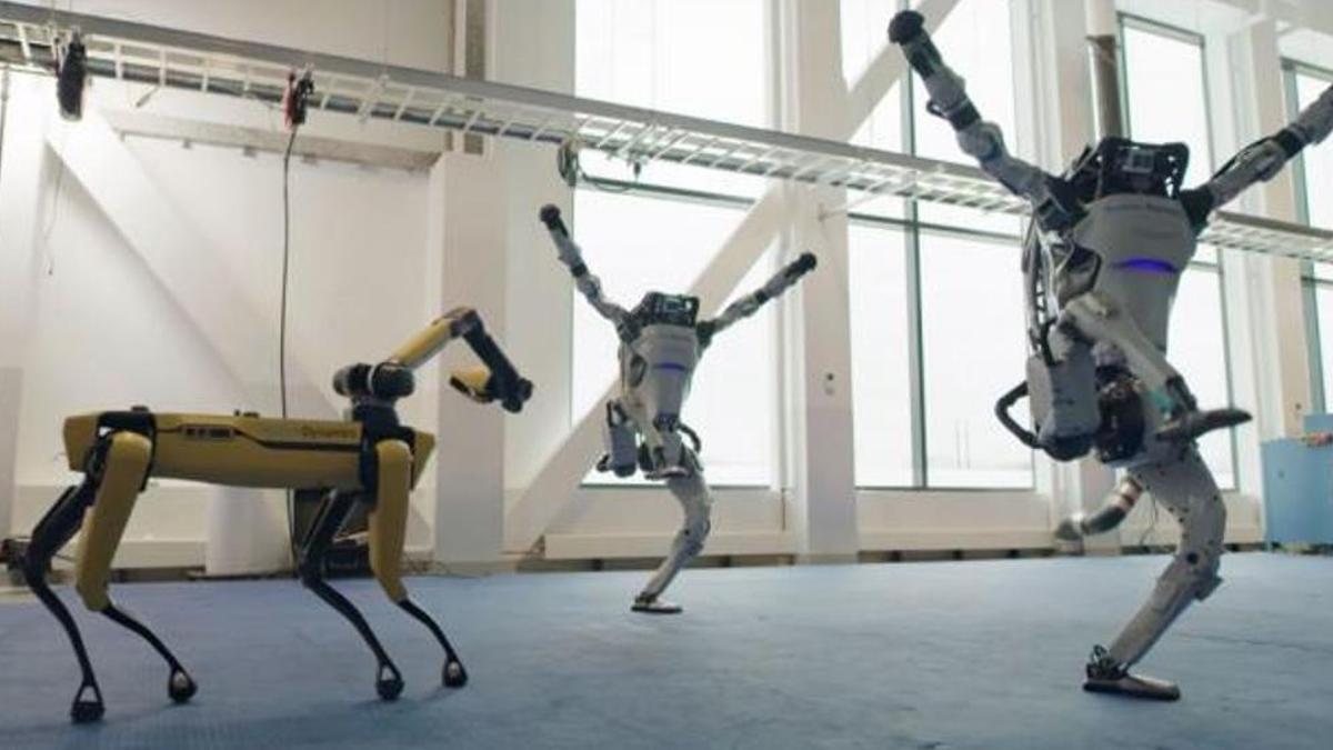 Robots de Boston Dynamics, bailando.